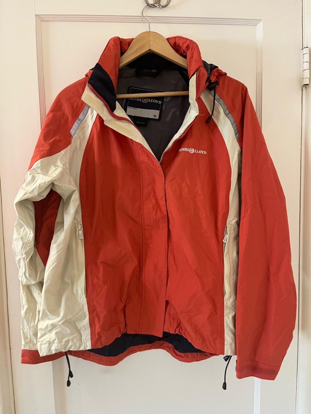 Henri Lloyd pink and Cream Sailing Shell Jacket with Hood